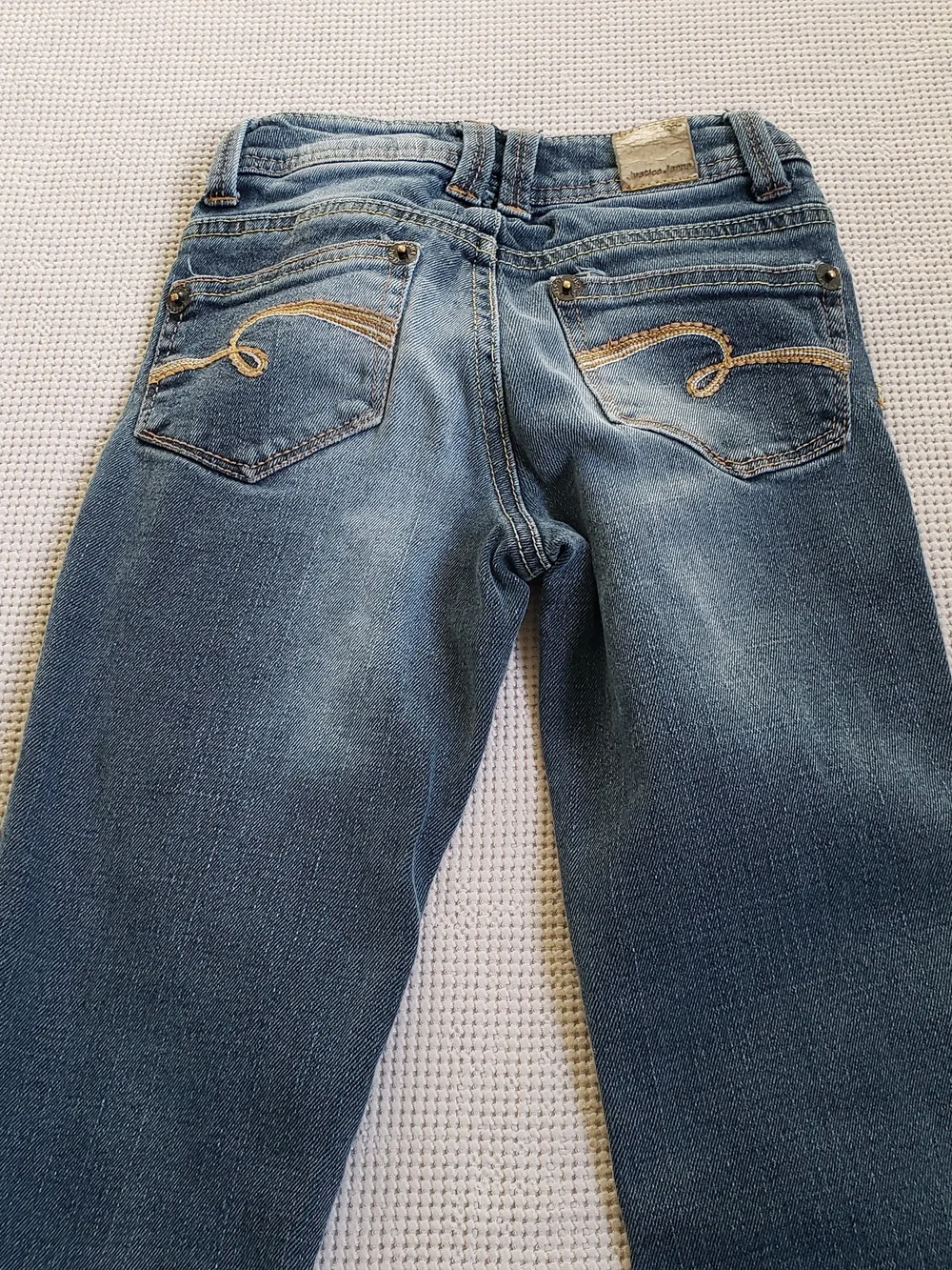 Justice Girls ‎ Size 8S Blue Flared Jeans Cotton blend